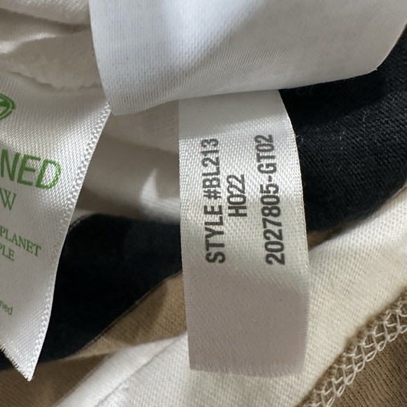 J.Crew Men's XL Striped Long Sleeve Pocket T Shirt White Black Tan Crewneck - Picture 8 of 13